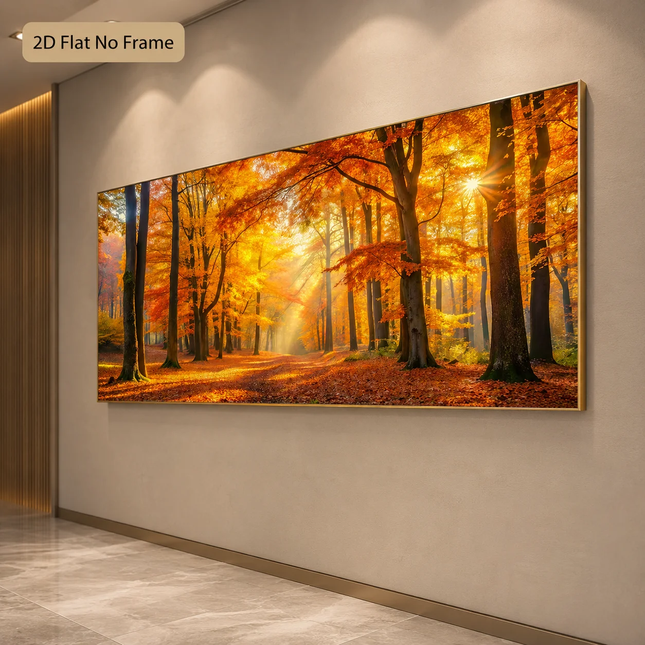 Autumn Forest Pathway With Sunlight Canvas Paintings Large Size Still Landscape Soothing For The Soul Posters Bedroom Wall Arts