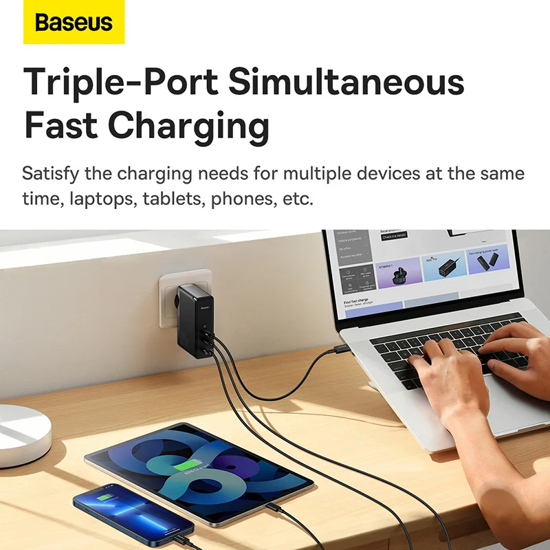 Baseus 140W GaN 5 Pro USB Type C Charger PD 3.1 QC Quick Charge 4.0 USBC Fast Charging Charger For MacBook Pro iPhone 14 Xiaomi