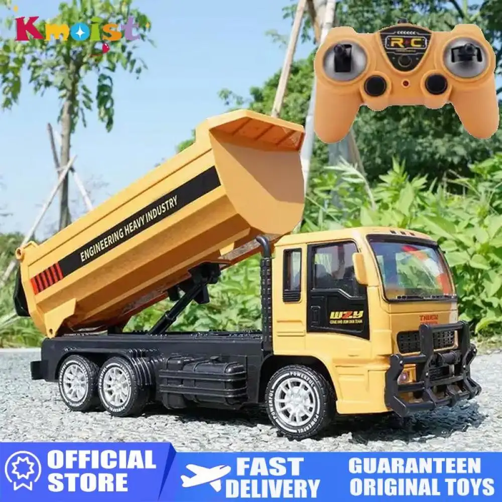 

2.4Ghz 6 Channel 1:24 Rc Tipper Engineering Car Alloy and Plastic Tipping Bucket Remote Control Dump Truck for Children's Gifts