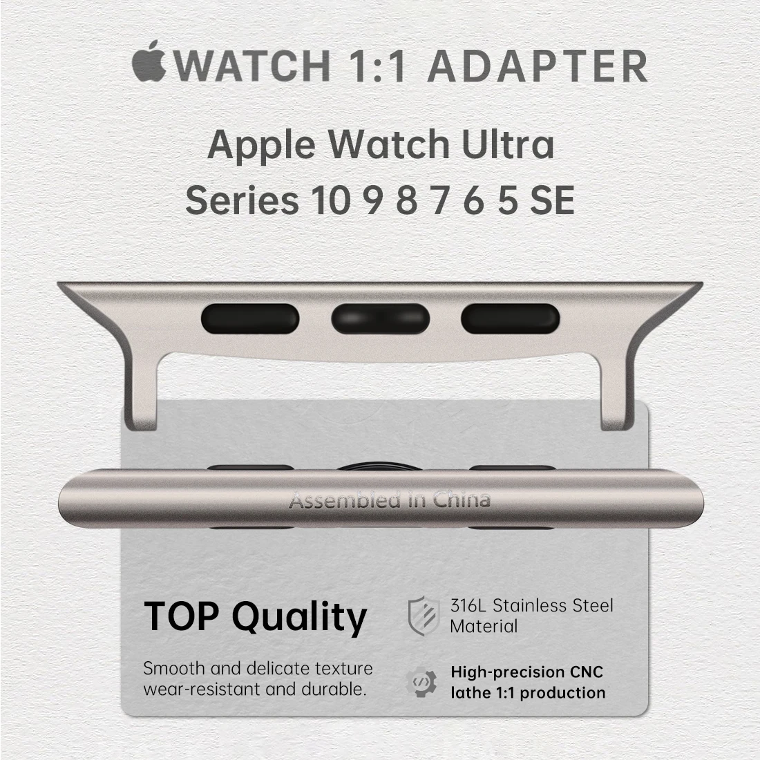

2pcs Ultra 2 Series 10 Apple Watch Strap Stainless Steel Adapter For 49mm 46mm 42mm 45mm 44mm 41mm 40mm Connector