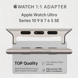 2pcs Apple Watch Ultra 49mm Adapter For Apple Watch Band Series 10 46mm 42mm 45mm 44mm Stainless Steel Connector