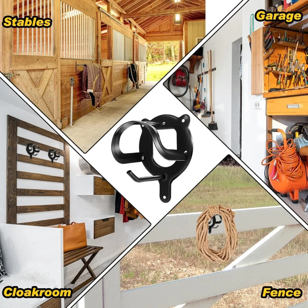 مع السنانير رفوف السرج المعدنية الأنابيب والمسامير الحائط الحصان تك تخزين متعدد الوظائف الحصان الحظيرة لوازم الحصان الحظيرة