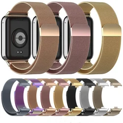 Magnetic Loop Sport Strap For Redmi Watch 4 Stainless Steel Metal Bracelet For Xiaomi Mi Band 8 Pro Wristband Accessorie