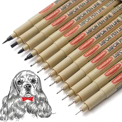 12/9/4Pcs Markers Micro Pen Kawaii Manga Hand-painted Drawing Hook Line Pen Fastdry Waterproof Sketching for Art Sketch Supplies