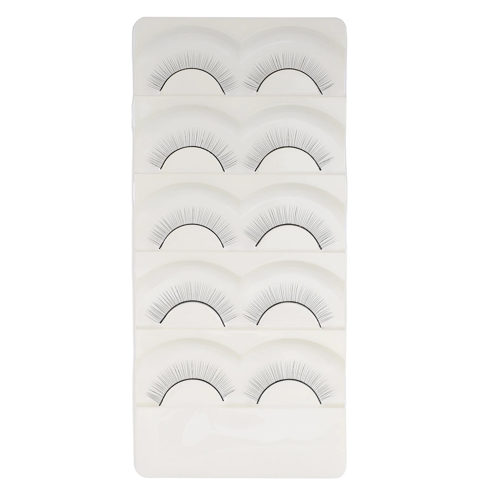5-pairs herbruikbare zwarte wimper nepwimpers verlengset voor beginners menselijk lichaam mannequin zacht dik