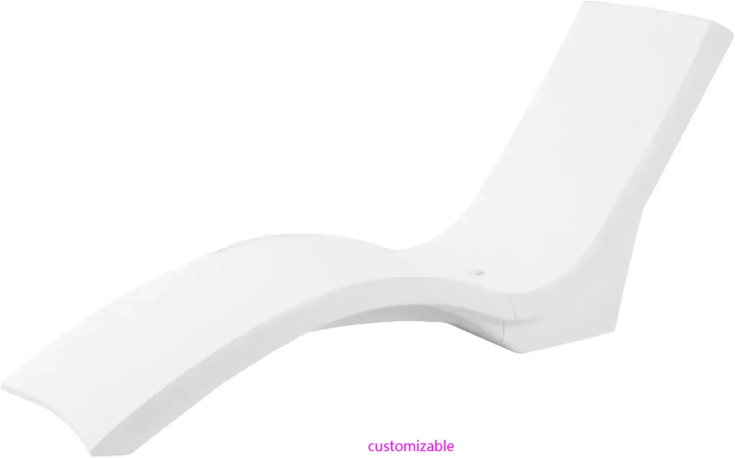 Vero tumbona para piscina, resistente a la decoloración, muebles de patio impermeables, sillón para piscina para estante solar, uso en piscinas con estantes hacia arriba, blanco
