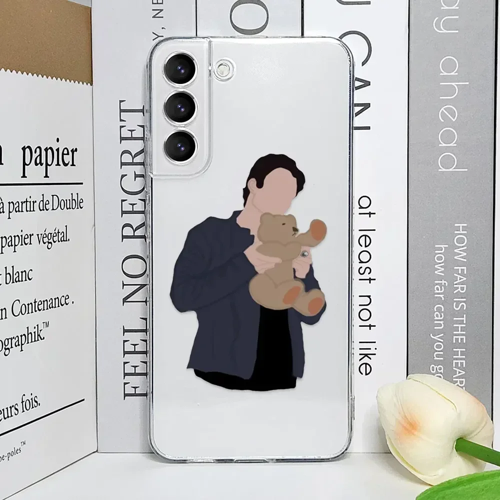 The Vampire Diaries Damon Phone Case for Samsung Galaxy S24 S23 S22 S21 S20 Ultra Plus FE Hot TV Show Transparent Covers Fundas