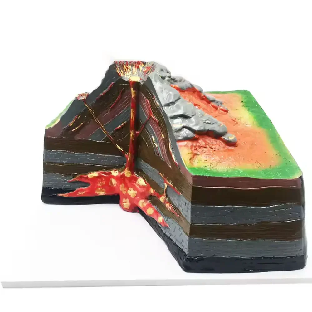 High quality PVC volcano model Model of volcano Large Layers for Geology Classroom