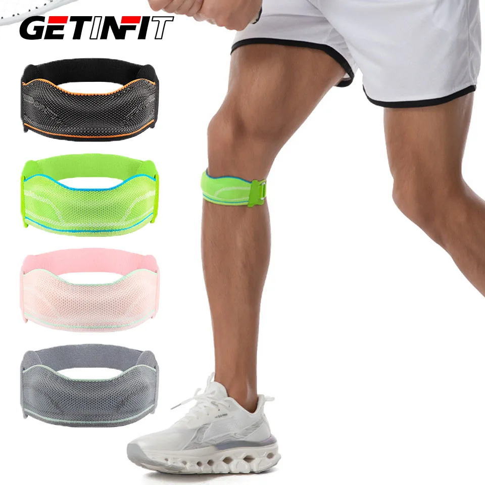

GETINFIT 1 шт., коленный сустав, силиконовые амортизирующие наколенники под давлением, регулируемые защитные наколенники для бега, езды на велосипеде