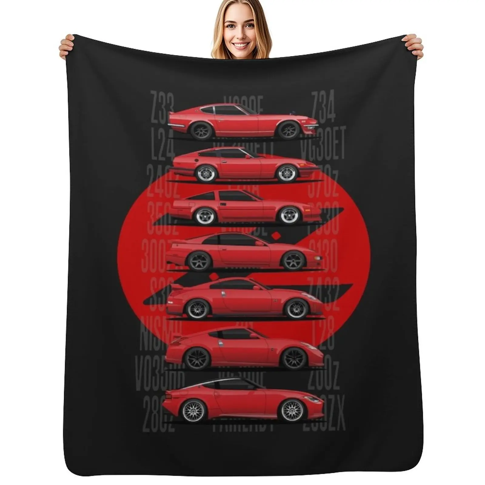 

Z Generations (Red) Throw Blanket Large Cute Plaid Vintage Decorative Sofa Blankets