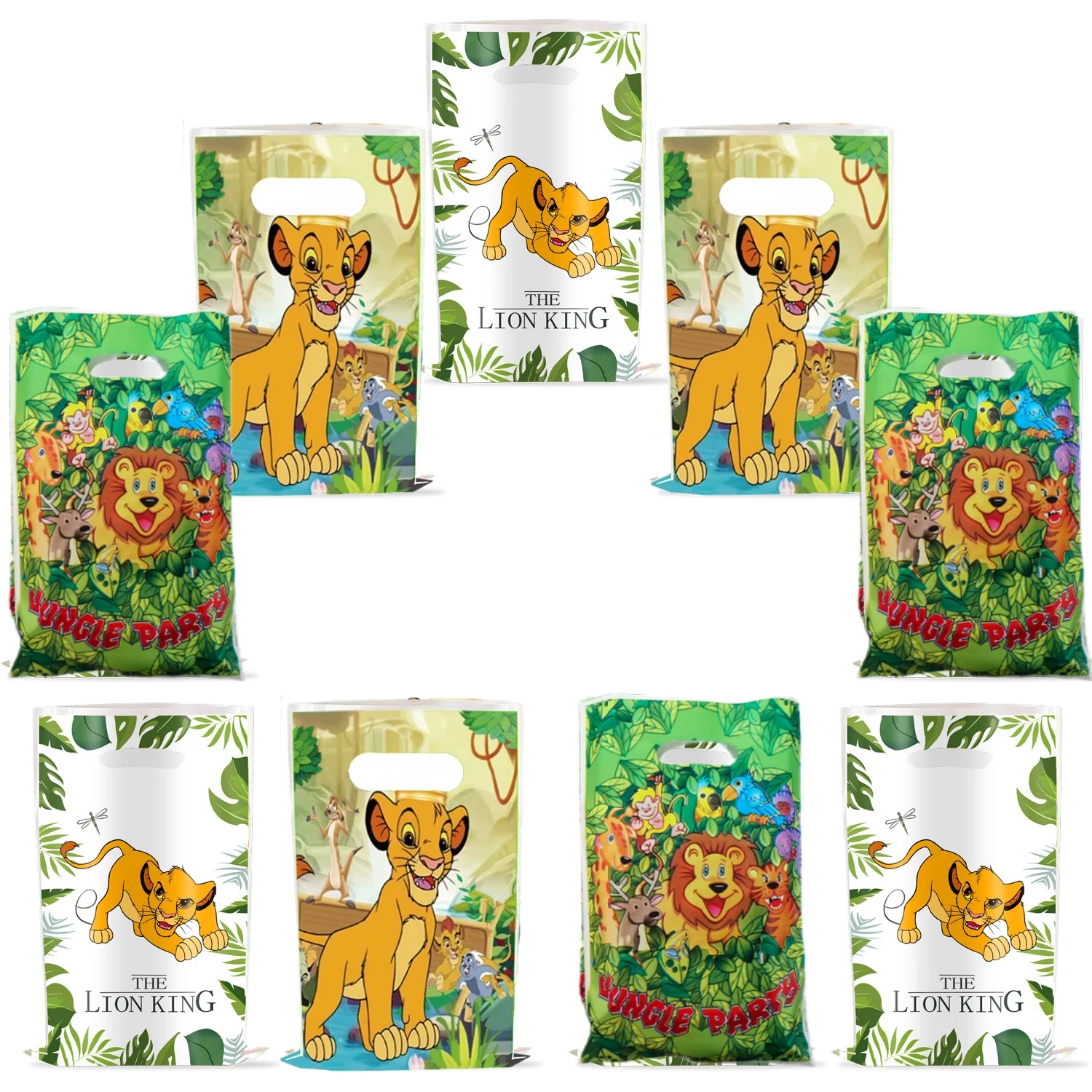 Lion King Simba Gift Bags Birthday Party Decoration Simba Goody Biscuit Package Candy Bag Baby Shower Kids Gift Party Supplies