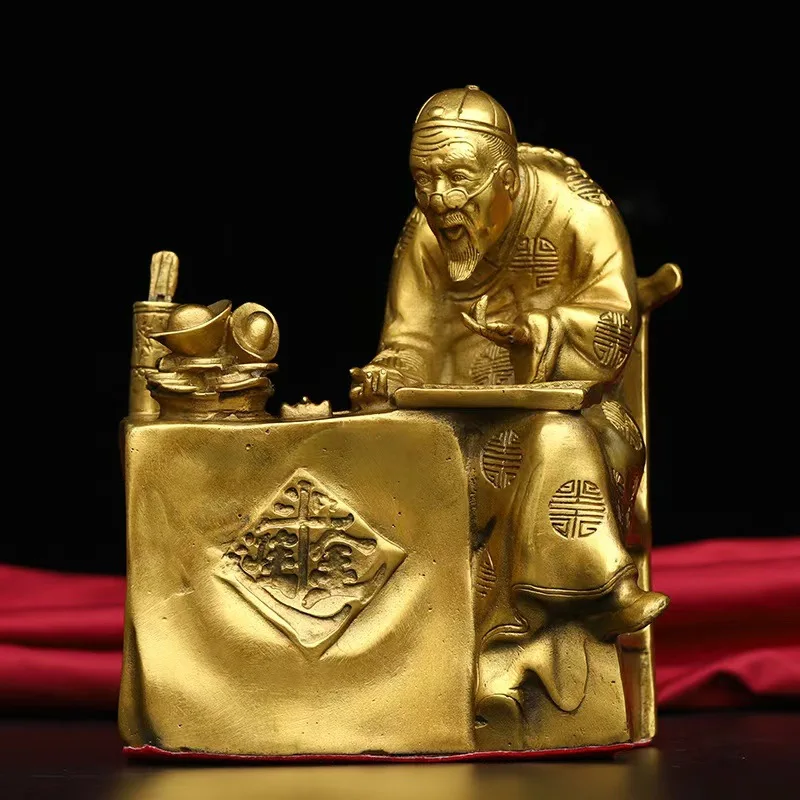 

Латунный покупатель, медный осторожный обчис, обчисление босса на счетах, ежедневный золотой магазин, кассир, подарочное украшение