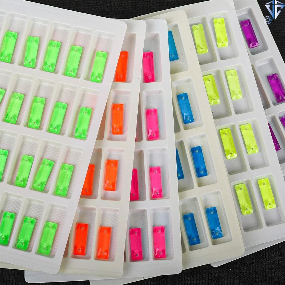 

VC Neon and AB Baguette Высококачественное стекло пришить кристаллы и стразы, шитье с плоской задней частью камня для одежды, аксессуары, свадебное платье