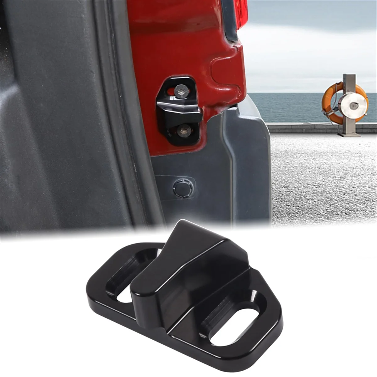 Tailgate Lock Buckle for Toyota FJ Cruiser 2007-2021 Tailgate Latch Stop Bumper Tailgate Door Lock Outer Buckle