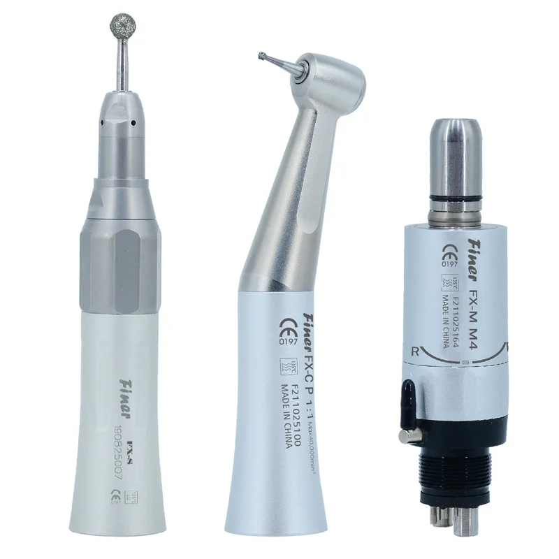 

dent al handpiece set contra angle straight hand piece air motor dent al low speed handpiece set