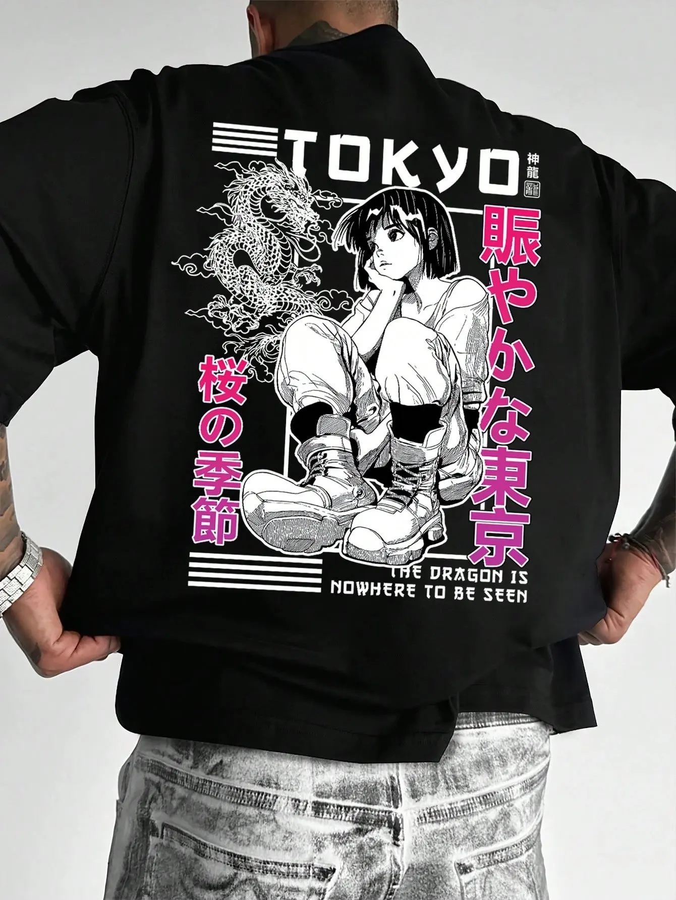 

2025 Japanese Anime Tokyo Dragon Men's T-shirt Women Short Sleeve Graphic Tee Streetwear Fashion Casual Summer Top Y2k Clothes
