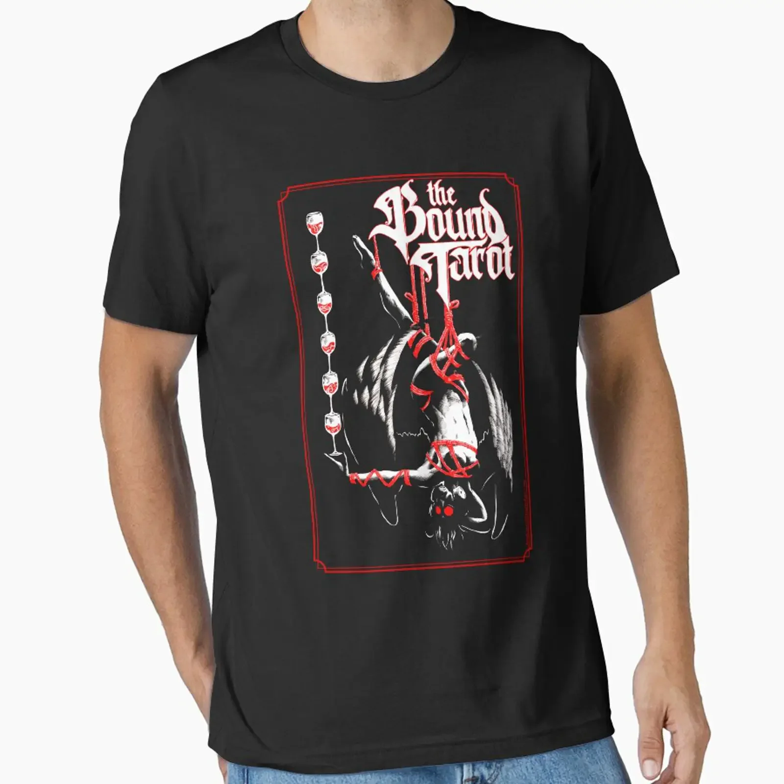 The Bound Tarot Six of Cups Essential T Shirt vintage Washed Soft Breathable Unisex homme Top For Everyday Wear graphic