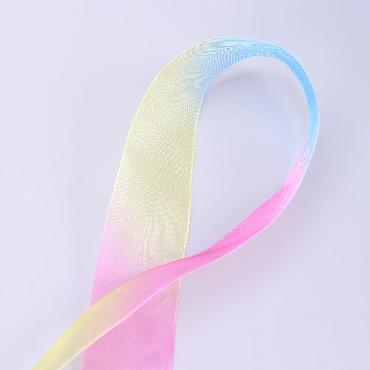 

50 ярдов, 25 мм, радужная мерцающая прозрачная лента из органзы для подарочной упаковки, украшение для свадьбы, дня рождения, фестиваля, ремесло, волосы своими руками