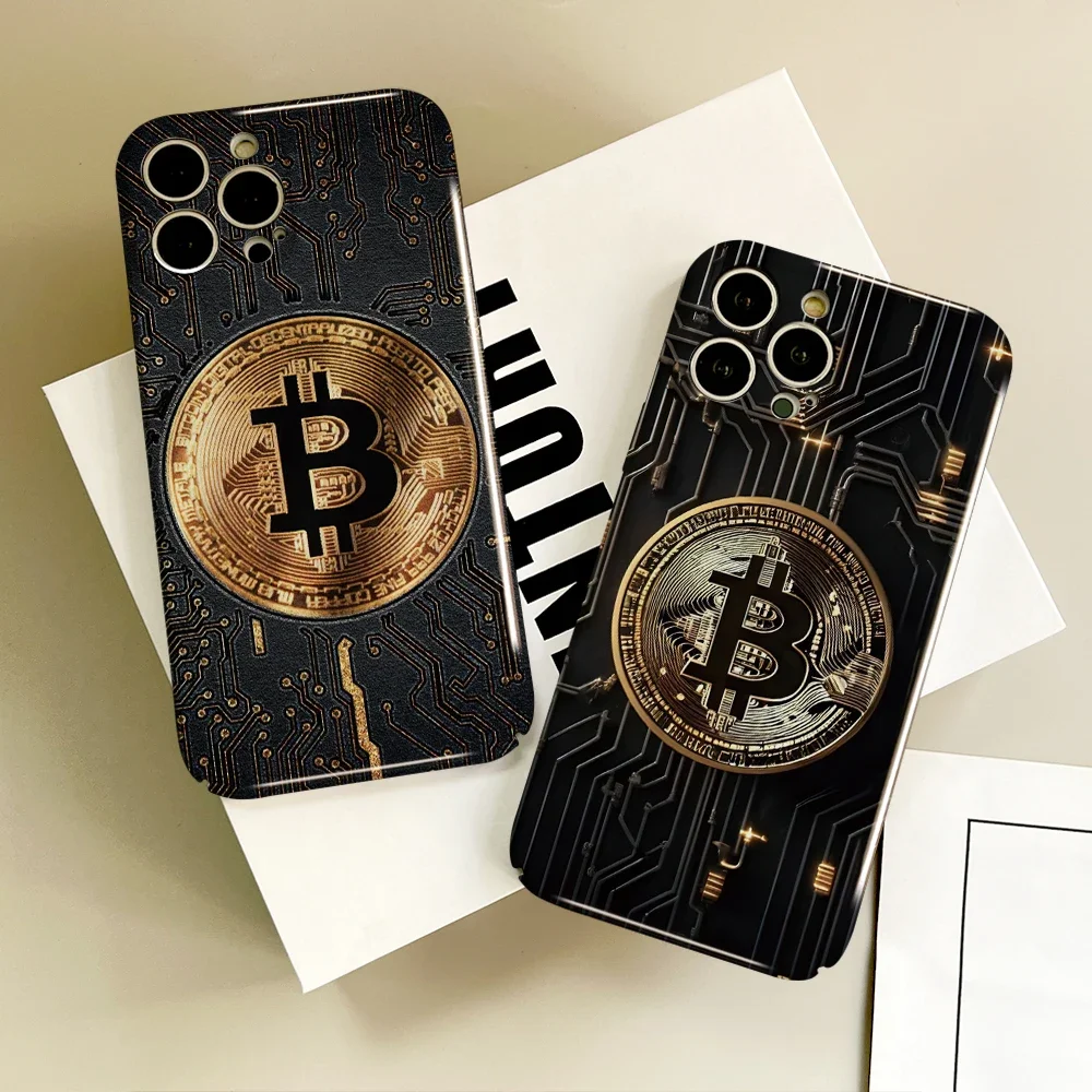 Fashion Luxury B-Bitcoin B Phone Case For IPhone 16 15 14 13 12 11 Plus Pro Max Mini All-inclusive Tough Personalized Cover