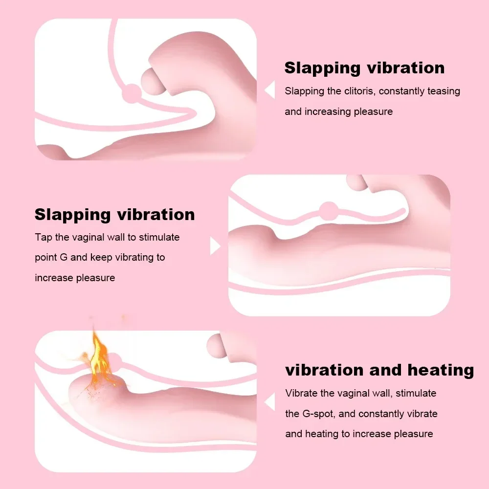 여성용 더블 플랩 클리토리스 자극 마사지기, 3 in 1 G 스팟 바이브레이터, 여성 성인용 강력한 딜도 섹스 토이