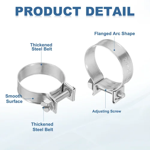 Imagen 2 del producto Uxcell 5/10 Uds Mini abrazaderas de manguera de inyección de combustible de acero inoxidable abrazadera ajustable para mangueras tubos Cables tubos líneas de combustible 6-34mm