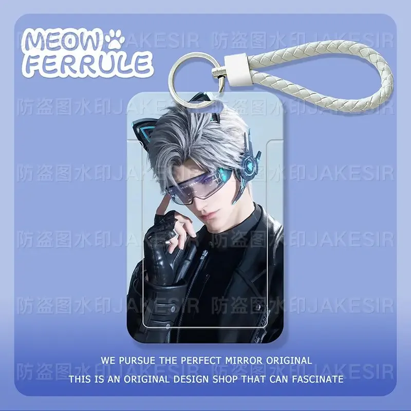 Love and Deepspace  Anime Sylus Student Meal Card Set ID Set Bus Subway Card Sets Protective Case Card Cover Keychain Pendant