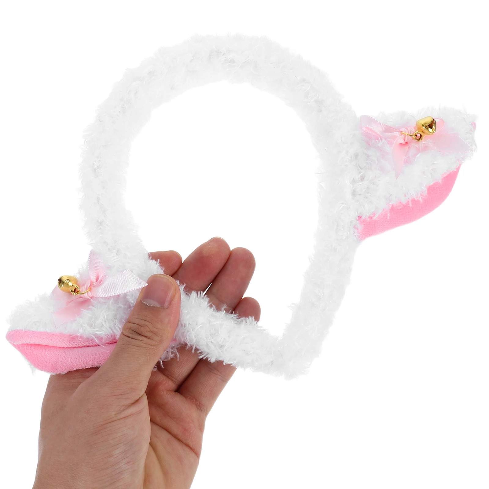 

1 set Lamb Costume Accessories Adorable Sheep Ears Headband Tail Set for Kids Halloween Cosplay Prop Realistic