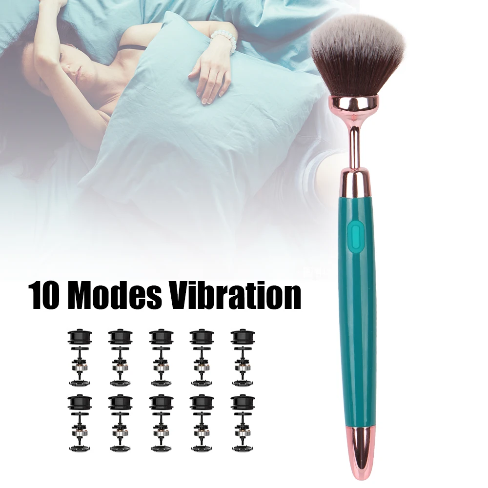 Sex Toys for Women G-Spot Nipple Clitoral Stimulator 10 Vibration Modes Makeup Brush Vibrators AV Magic Wand Cosmetics Pen