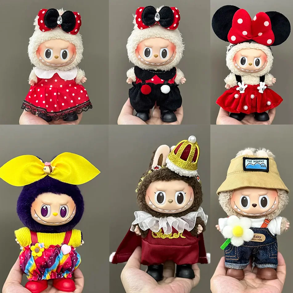 Accessori Labubu da 17 cm Abbigliamento adatto per bambola di peluche V1 V2 V3labubu Abiti universali adatti per ragazzi e ragazze regalo