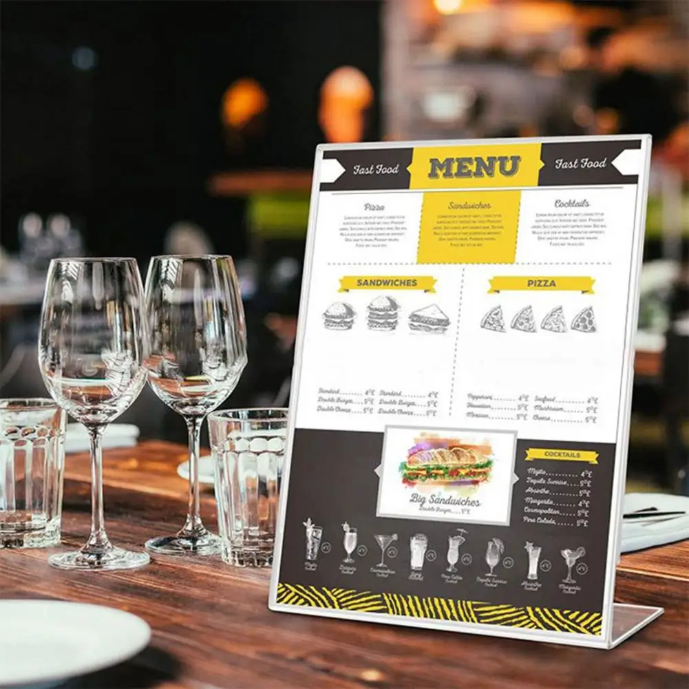 شفاف أكريليك عرض موقف مكتب الجرف Hh جودة عرض بطاقة حامل مكتب الأعمال حامل سطح المكتب حامل 8.5*2.7*11 بوصة