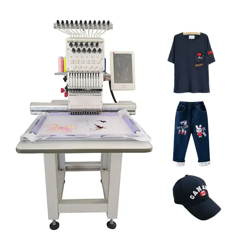 7x12 Logo Maker Gsm Kqm 12needle Single Head Chain Hsw Daichi Rex Embroidery Sewing Machine One Had Manual On Uniforms Halians