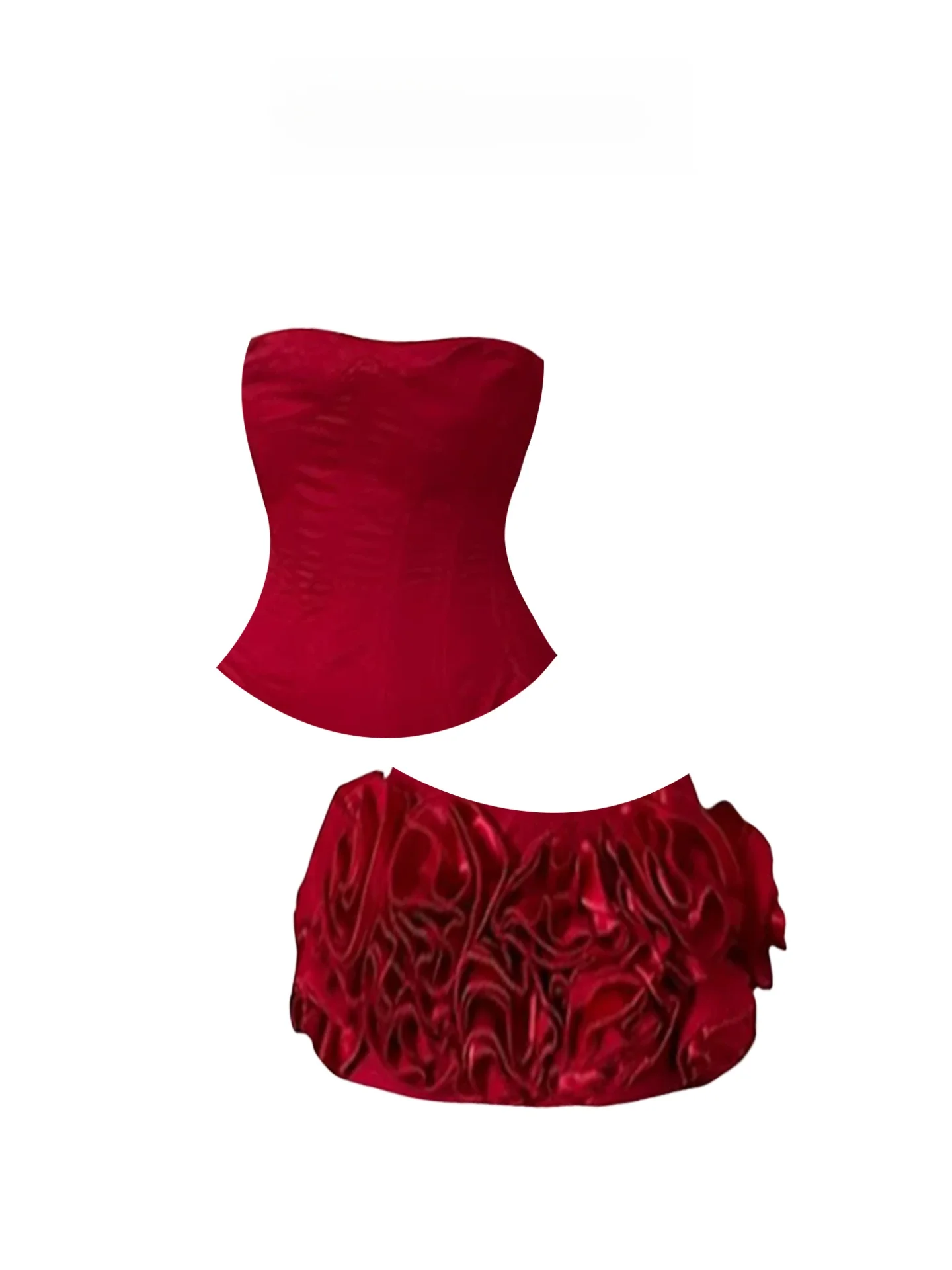 

Тяжелый топ на бретельках из волокна и пышная юбка, комплект Cisas для больших размеров, женский зимний ансамбль Faion, юбка трапециевидной формы