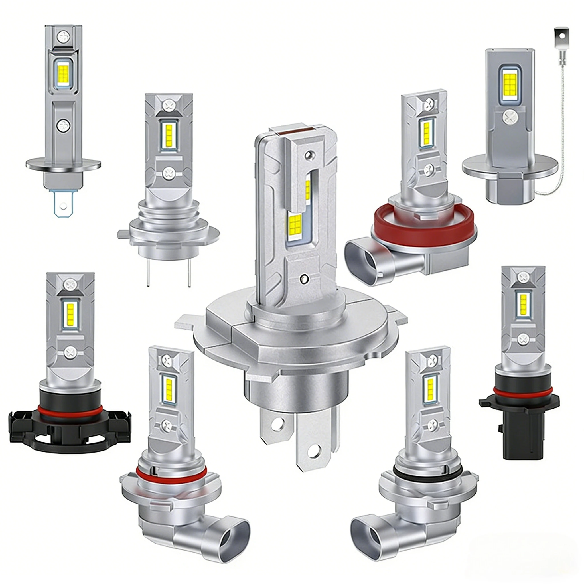 LED Headlight Bulbs Direct Insertion Headlight Bulb for Car Motorcycle H1 H3 H7 High Close Lamps Headlamp for Vehicle 4000LM