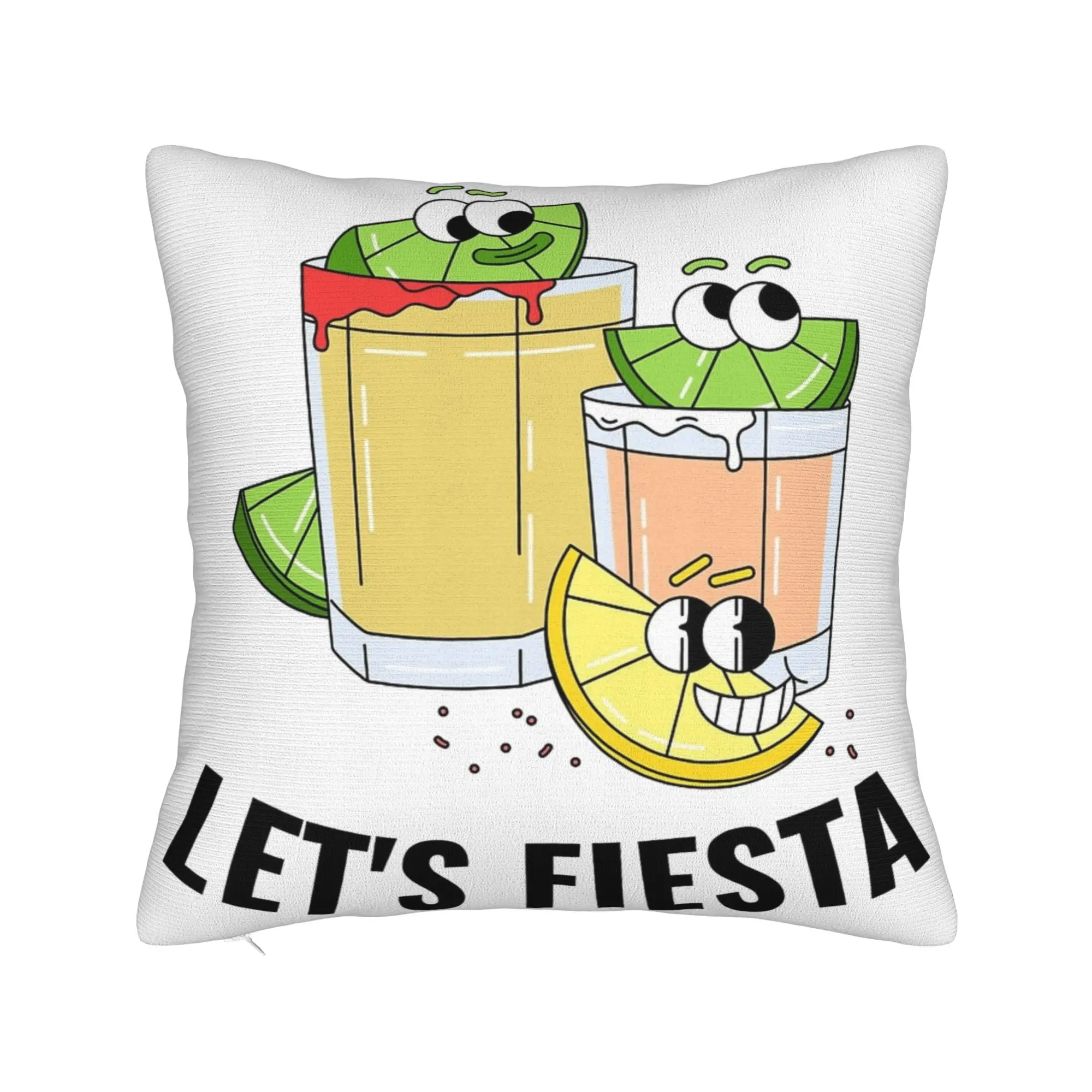 Let's Fiesta Cinco De Mayo  Pillowcases Merch Printed Cushion Cover Gift  Throw Pillow Case Cover Home Multi-Size