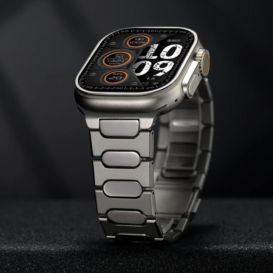 Tytanowy pasek do zegarka Apple Watch Series 11/10/9/8/7/6/5/SE/Ultra 3 2 z magnetycznym zapięciem, bransoleta do iWatch 49/46/45/44/42mm — zdjęcie produktu 5