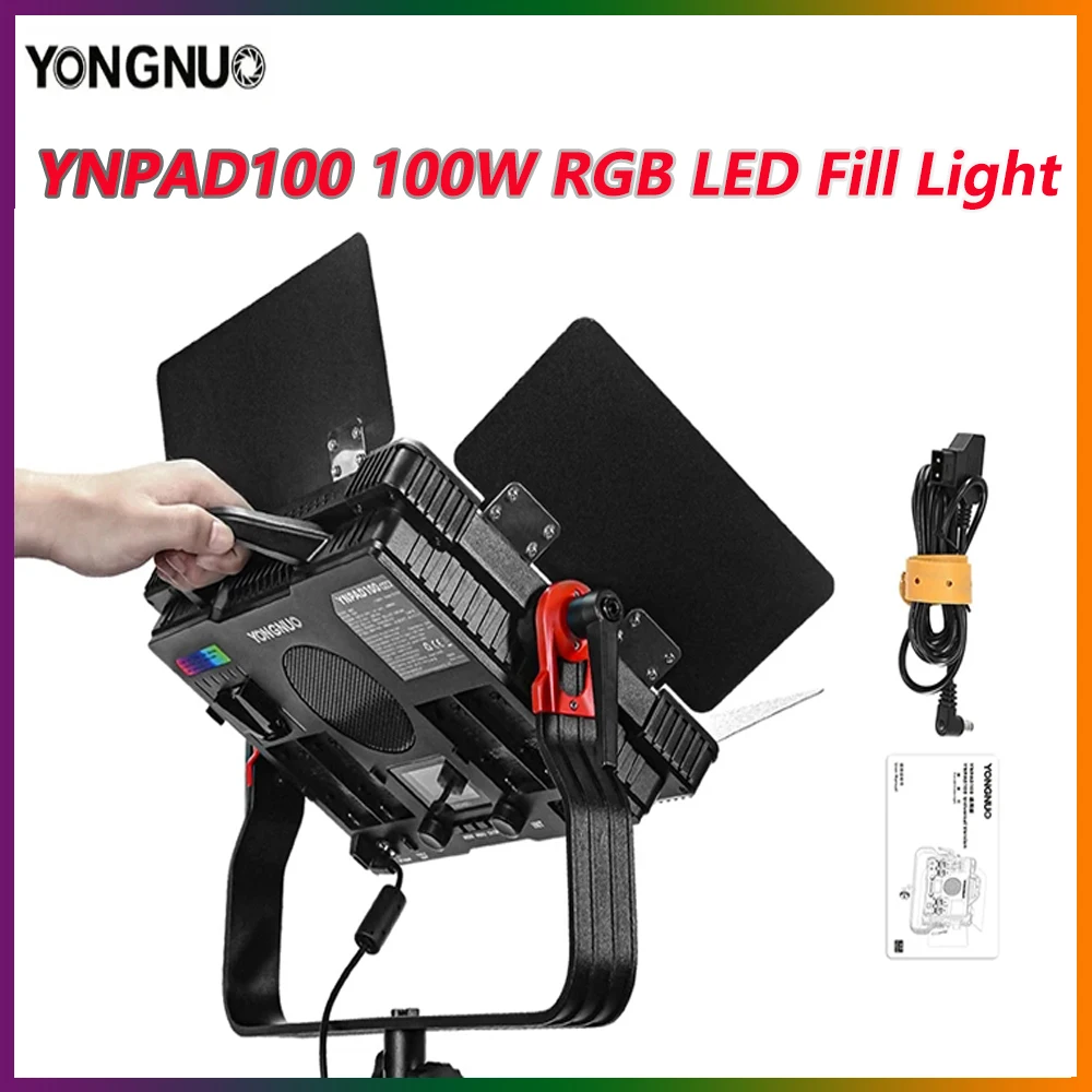 Yongnuo YNPAD100 100W RGB LED Fill Light Plate 2000k-10000k PD power supply Bluetooth APP For Outdoor photography lighting