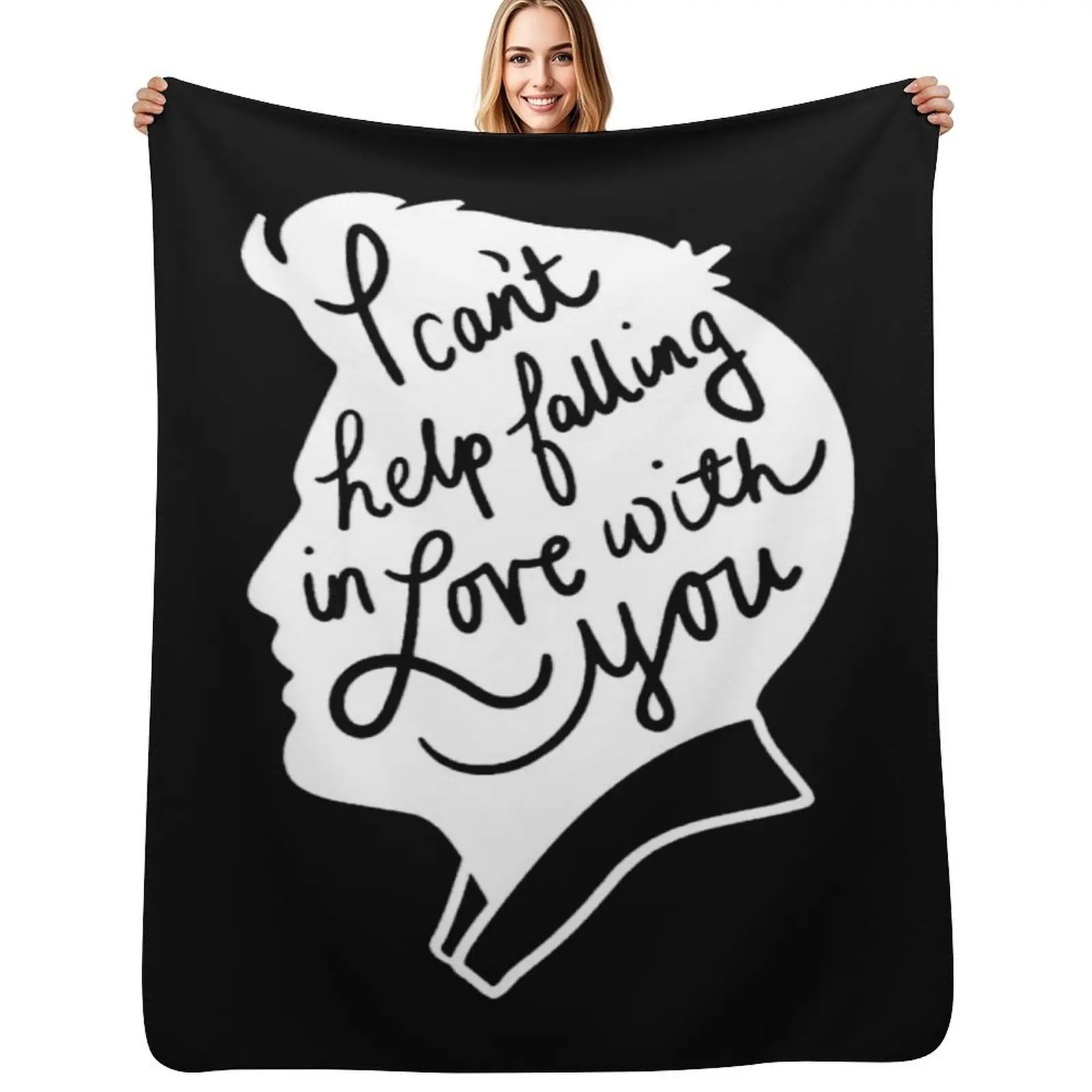 

I Can't Help Falling In Love With You Throw Blanket Easy Care Comfortable Blanket for Couch