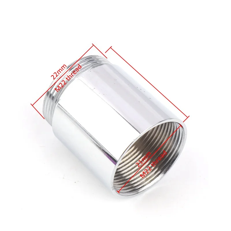 2PCS Stainless Steel Lengthened M22 to M22 Thread Connector Faucet Joints Water Tap Adapter  Water Purifier Accessory