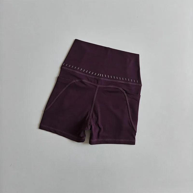 Nude High-waisted Peach Three-quarter Pants for Women's Tight-fitting Quick-drying Fitness Training Pilates Yoga Shorts Summer