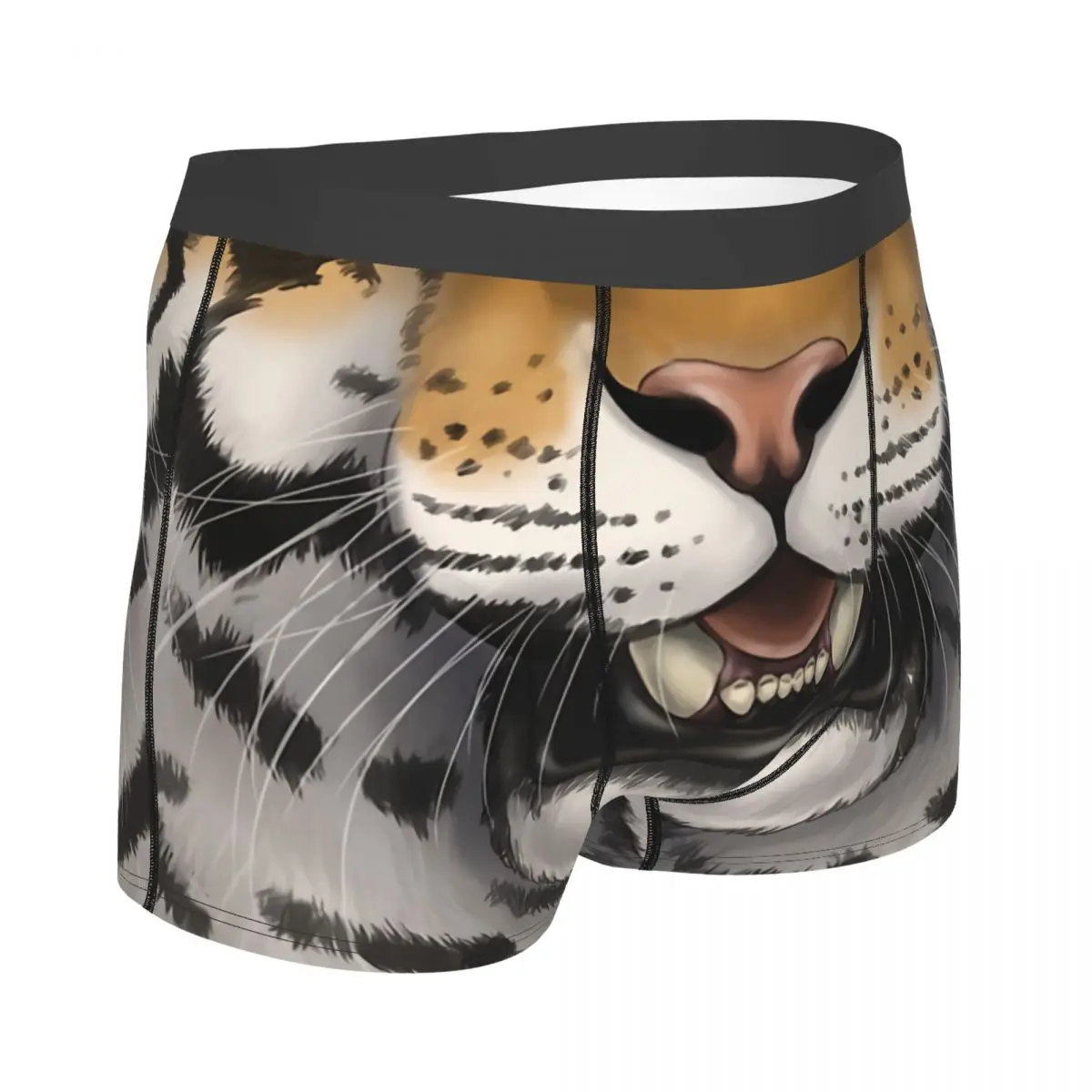 Tiger Face Men Boxer Briefs Highly Breathable Underpants High Quality Print Shorts Birthday Gifts