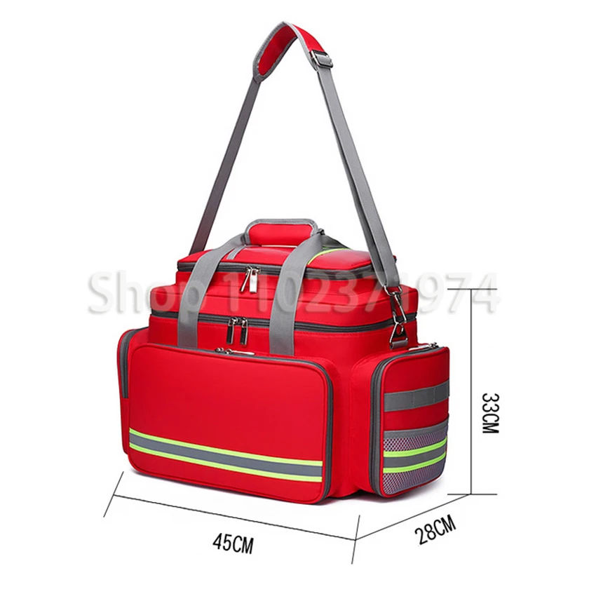 First Aid Medical Bag Outdoor Emergency Rescue Large Capacity Bag Empty Waterproof Reflective Oxford Multi-pocket Travel Bags