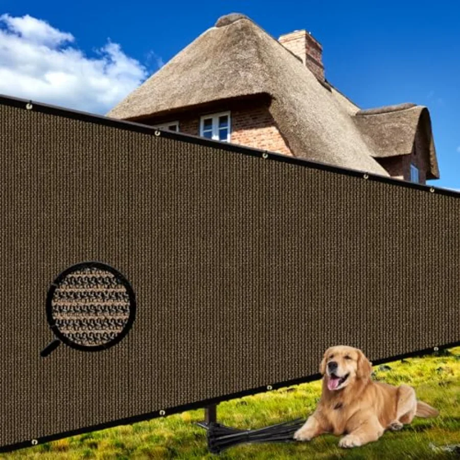 

Сетка для ограждений 4' x 50' для защиты от посторонних глаз, 98% затенения, сверхпрочная, 220 GSM, для стен, сада, двора, улицы, дома