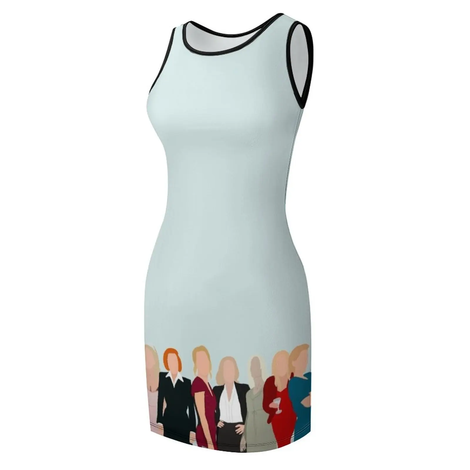 شخصيات جيليان أندرسون فستان الشمس بلا أكمام فستان المرأة الصيف 2025 فستان صيفي فستان صيفي يومي المرأة الكورية #4