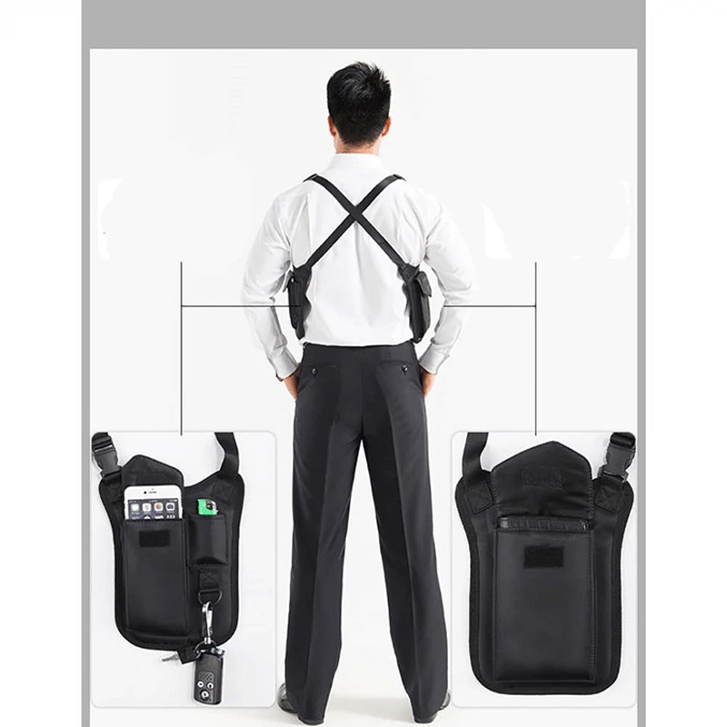 Tactical Underarm Hidden Bag Men\'s Agent Combat Shoulder Bag Multifunction Outdoor Travel Wallet Phone Key Anti Theft Bag