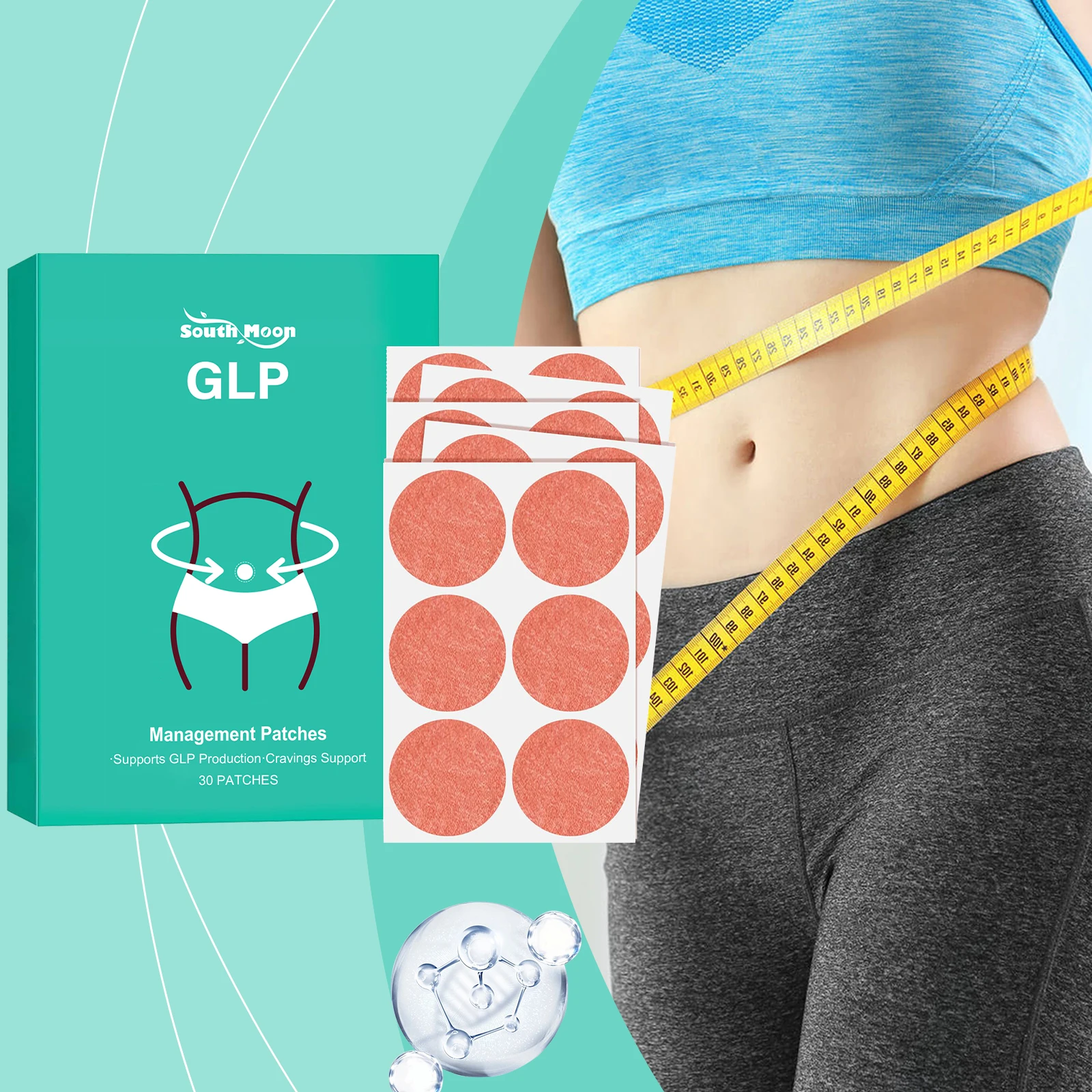 Body Care Patch Patches for Firming Abdomen Fat Burning GLP-1 Patch Natural Ingredient Blood Sugar Balance Body Patch