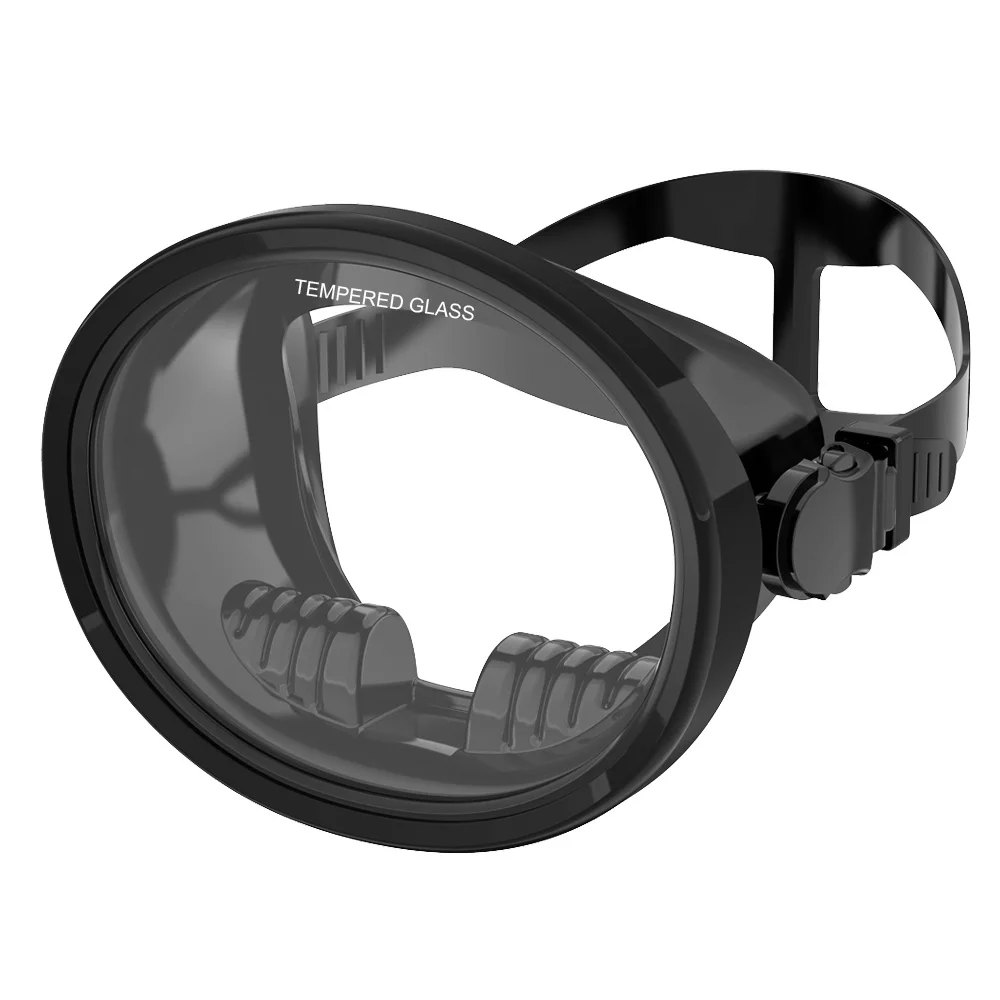 

Oval Diving Mask Spearfishing Mask Classic Retro-Style Panoramic Wide View Scuba Goggles Tempered Glass Lens for Adults