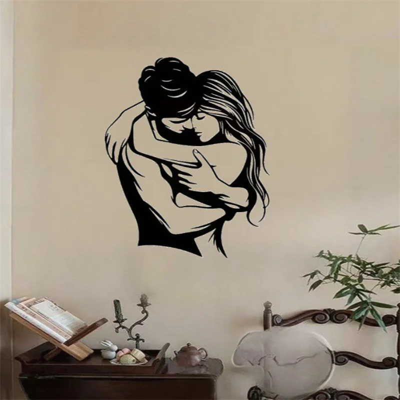 موضة المعادن احتضان زوجين خط جوفاء الحديد الفن غرفة المعيشة الديكور مدخل بسيط الجدار الشنق غرفة نوم هدية عيد الحب #6