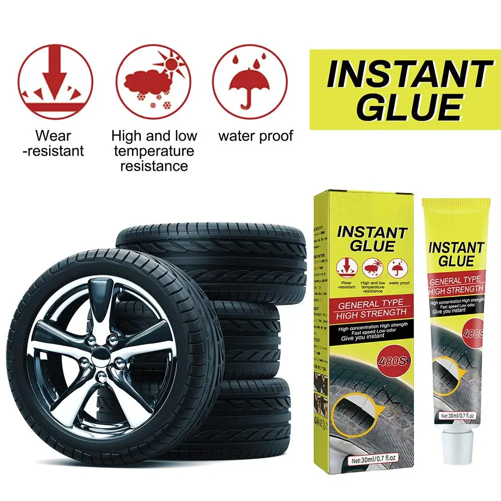 Car Tire Repair Adhesive Glue 480S High‑Strength Instant Sealant Waterproof Rubber Crack Filler Glue for Automobile Tire