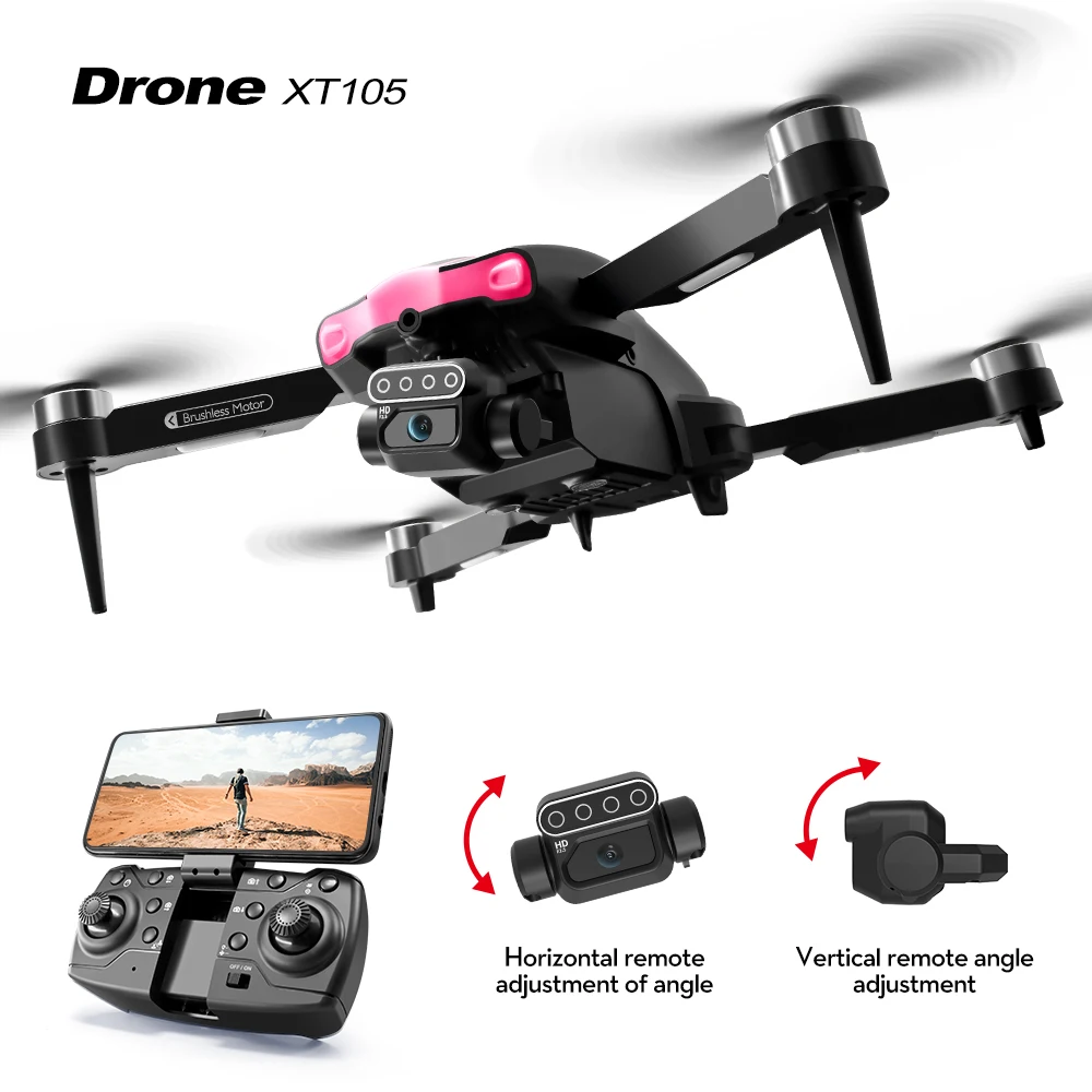 XT105 UAV Obstacle Avoidance Dual Servo HD Aerial Photography Quadcopter Optical Flow Brushless Motor RC Aircraft