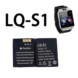 380mAh LQ-S1 3.7V Smartwatch Battery Rechargeable Li-ion Polymer Battery Replacement for DZ09 U8 A1 GT08 V8 Smart Watch